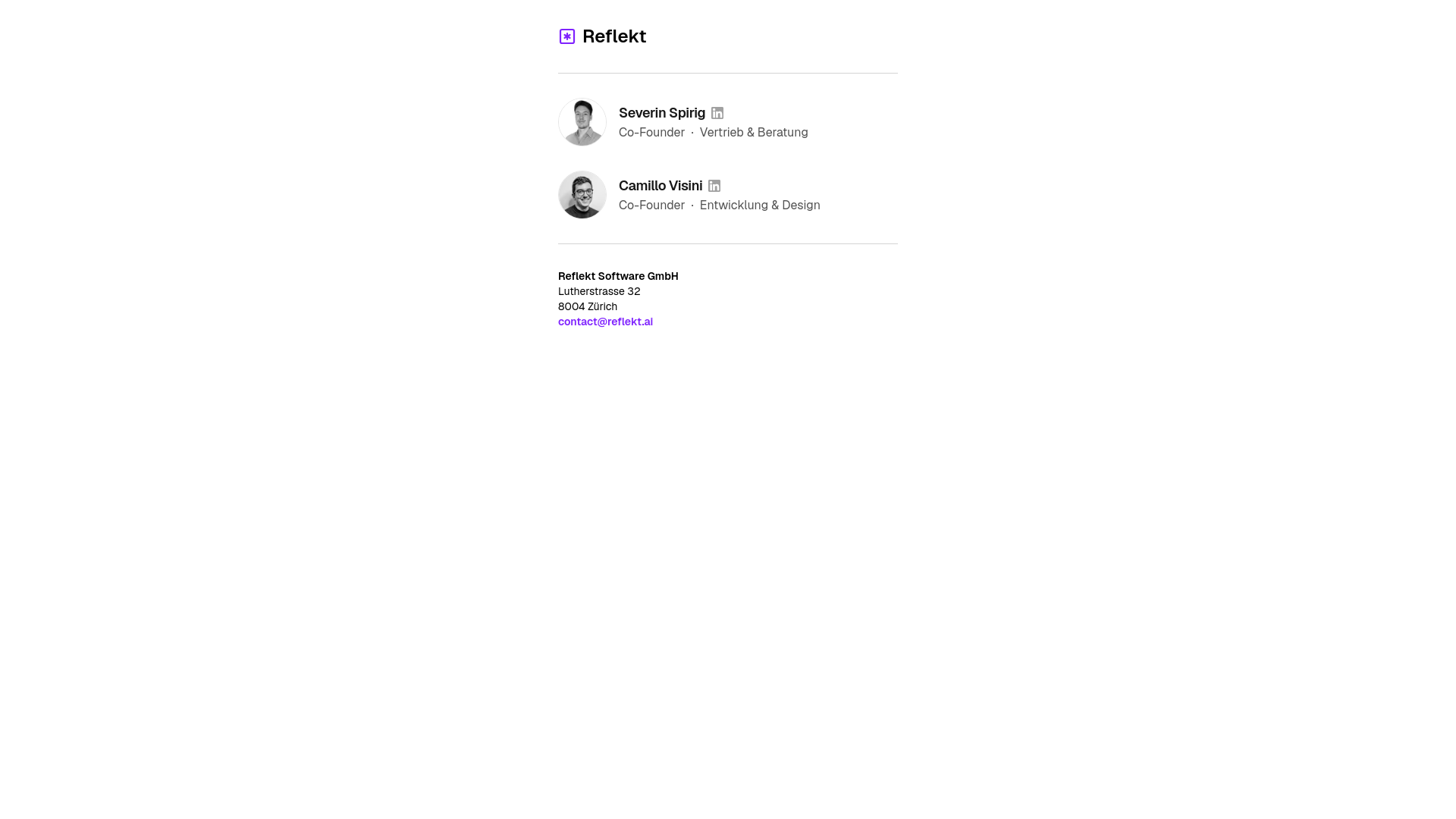 website screenshot of https://reflekt-website-2dj.pages.dev/