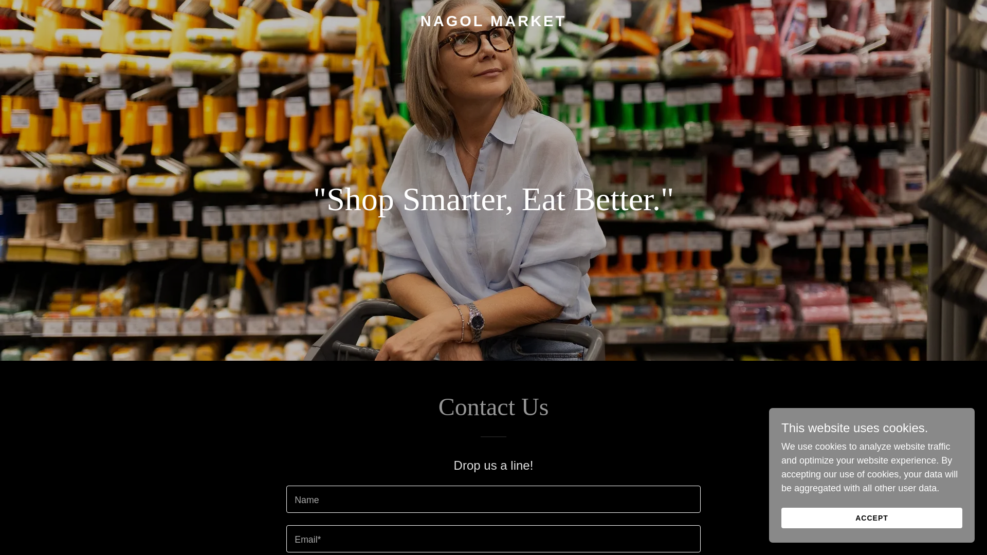 website screenshot of https://nagolmarket.com