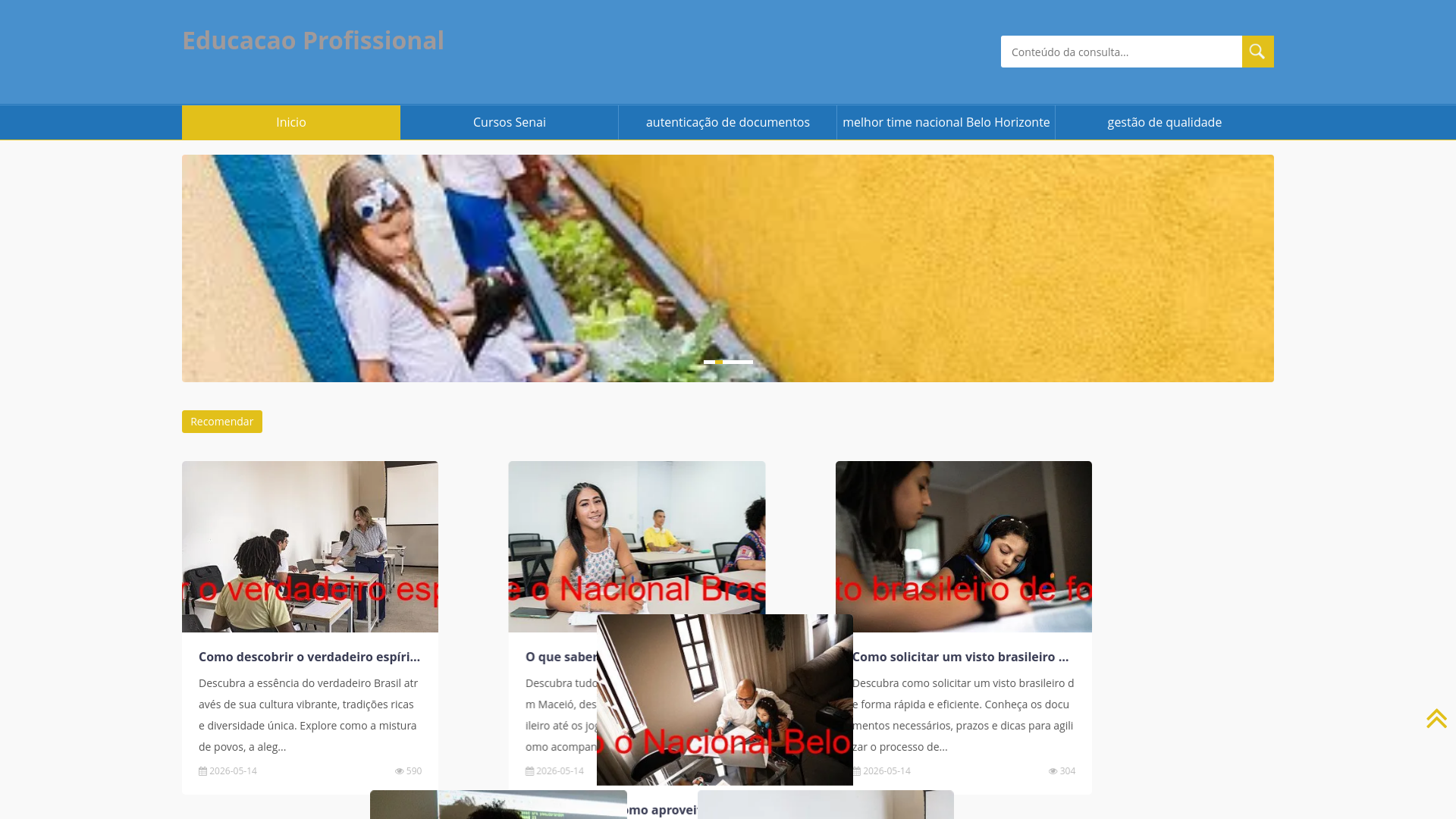 website screenshot of https://educacaoprofissionalacd.com/