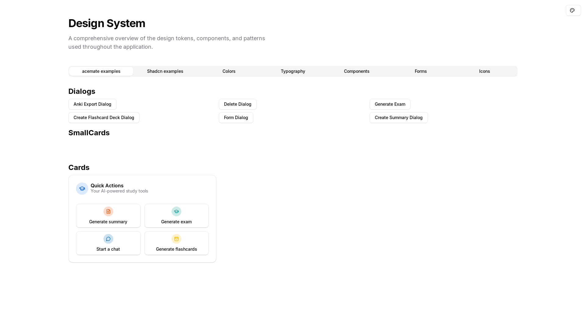 website screenshot of https://acemate-design-system.pages.dev/