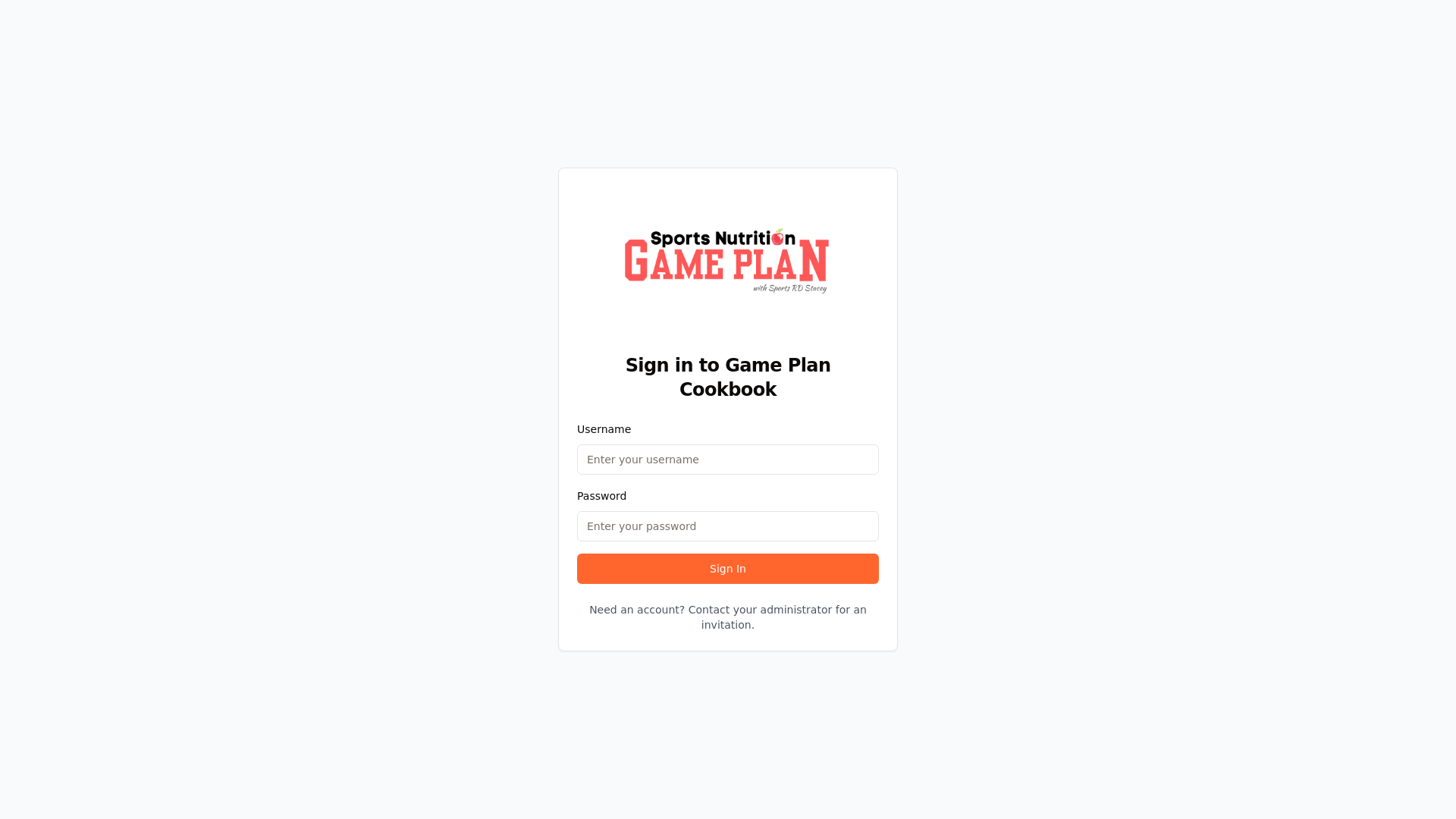 website screenshot of https://sportsrdcookbook.com/