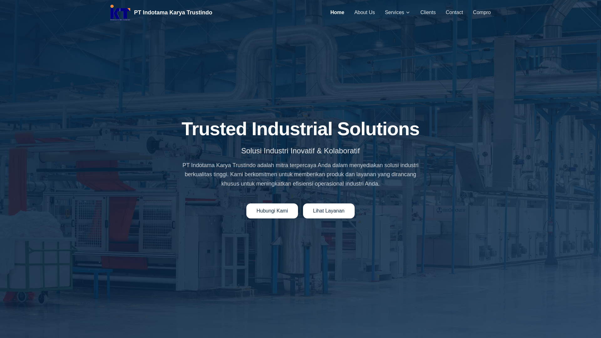 website screenshot of https://indotamakaryatrustindo.com/