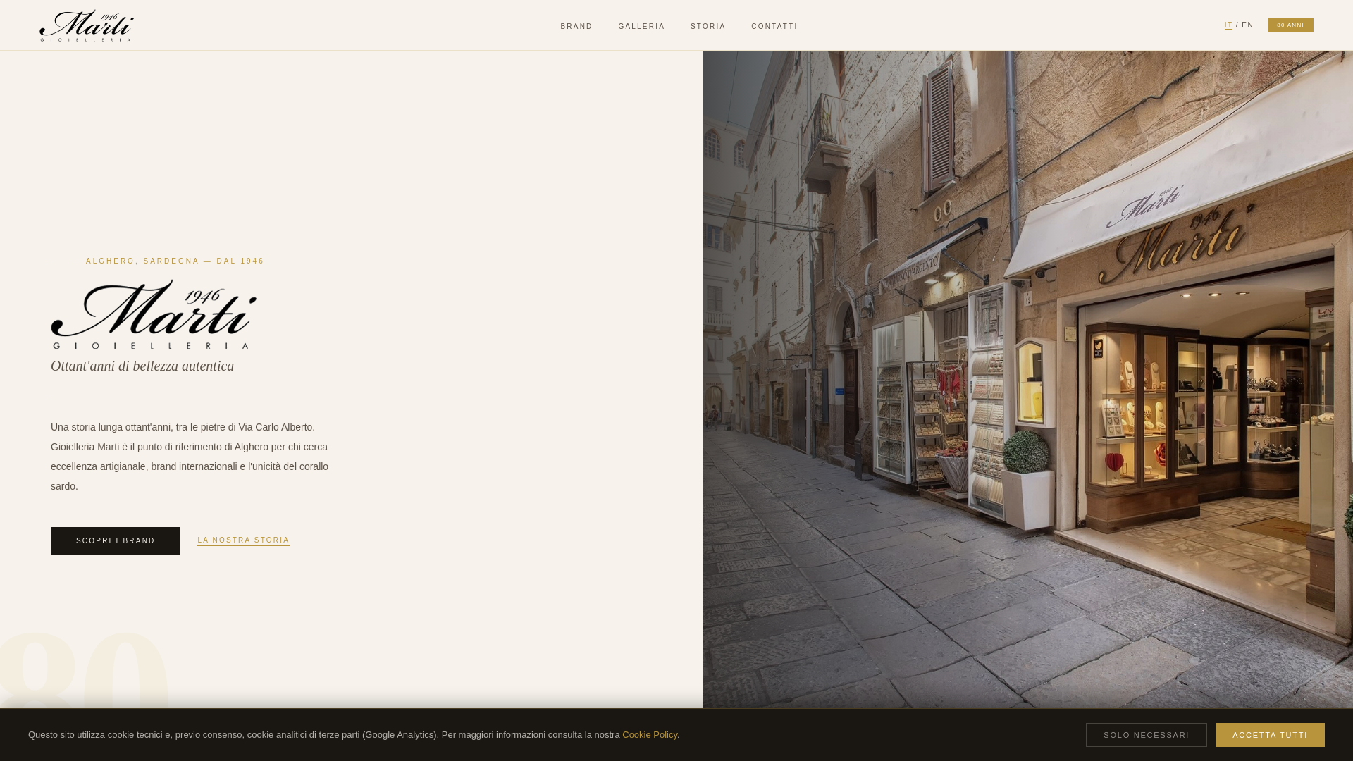 website screenshot of https://gioielleriamarti1946.pages.dev/