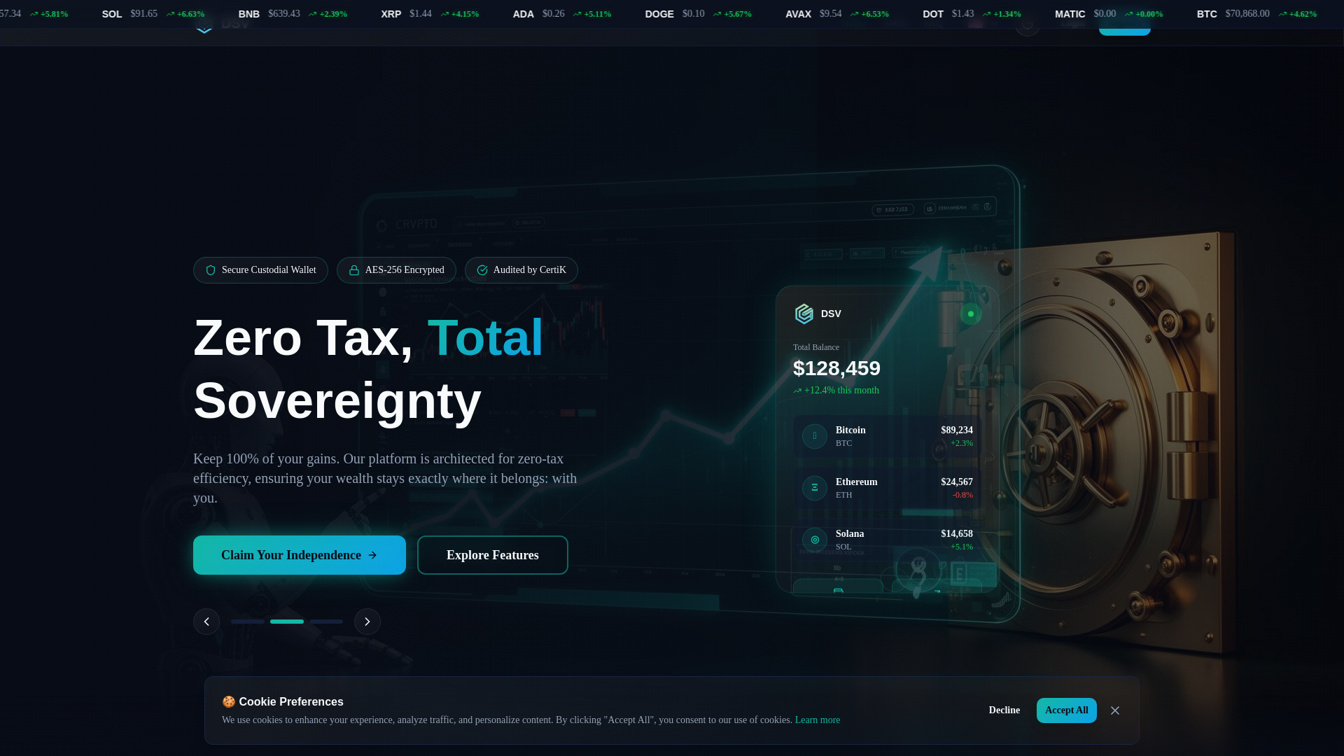 website screenshot of https://ds-vault.com/
