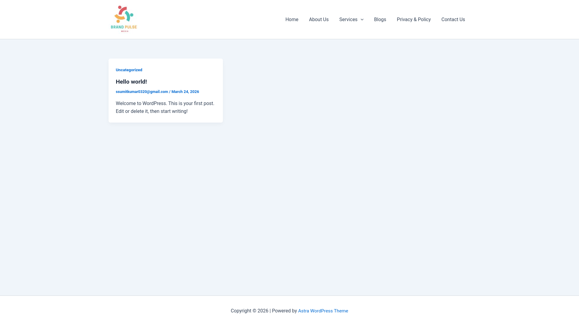 website screenshot of https://brandpulsemedia.in/