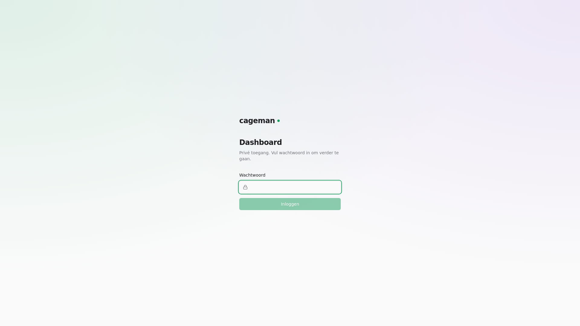 website screenshot of https://cageman-dashboard.pages.dev/