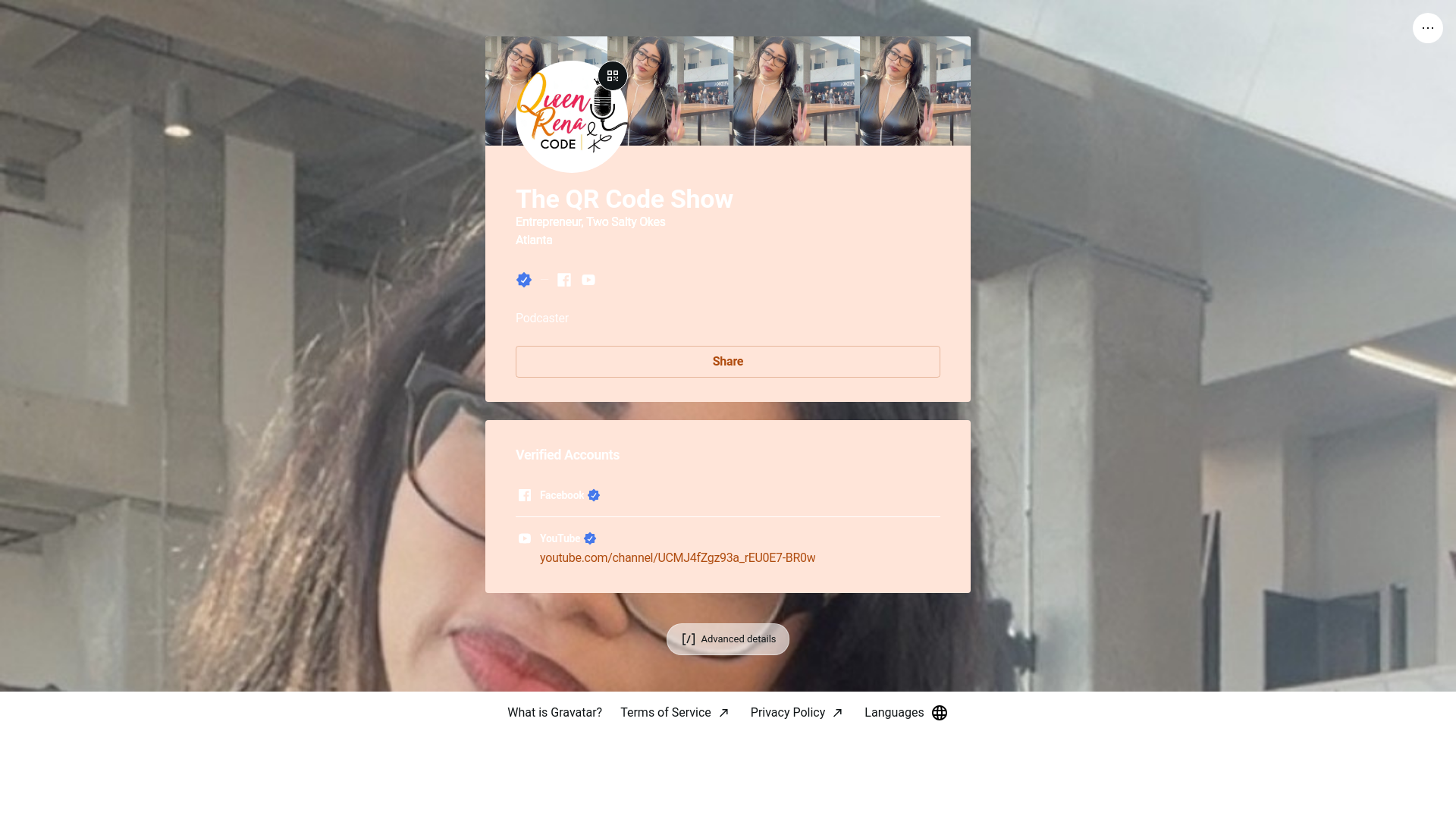 website screenshot of https://theqrcodeshow.info/