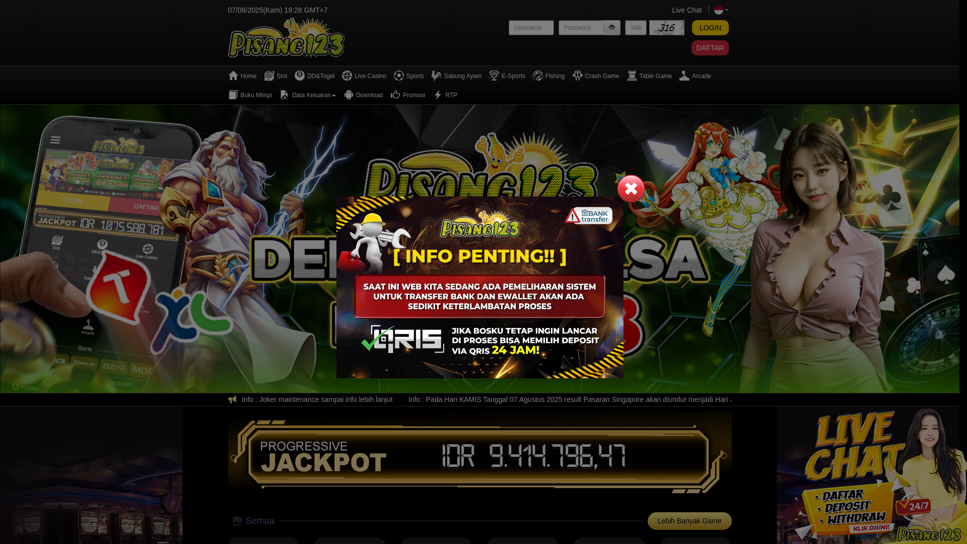 website screenshot of https://tantepisang123.shop/