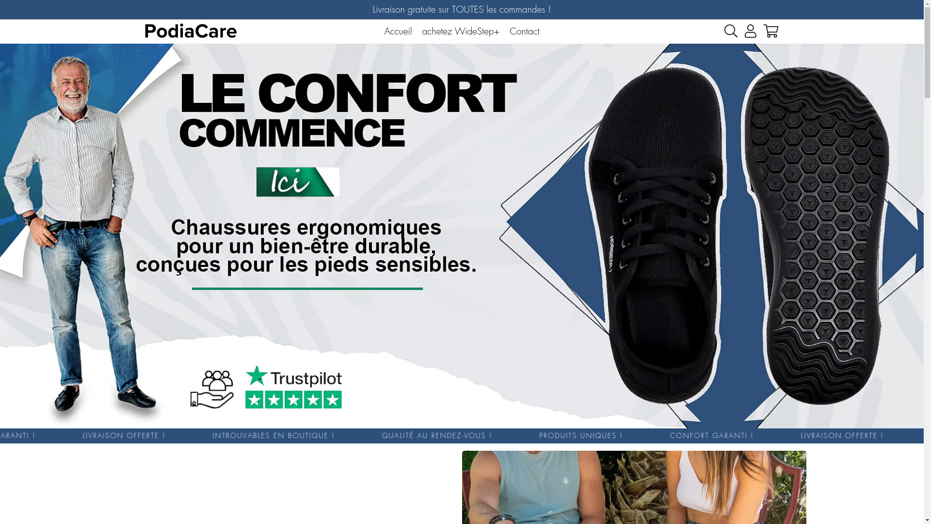 website screenshot of https://podiacare.fr/