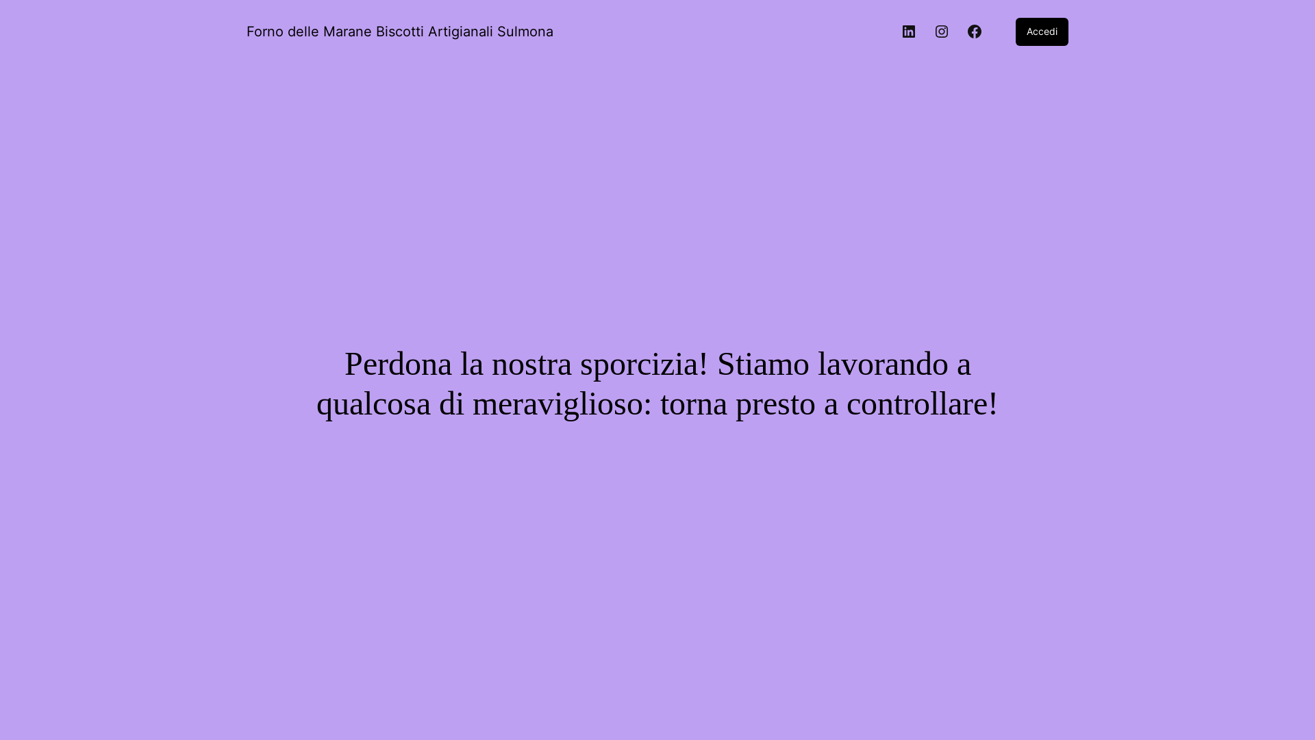 website screenshot of https://fornodellemarane.it/