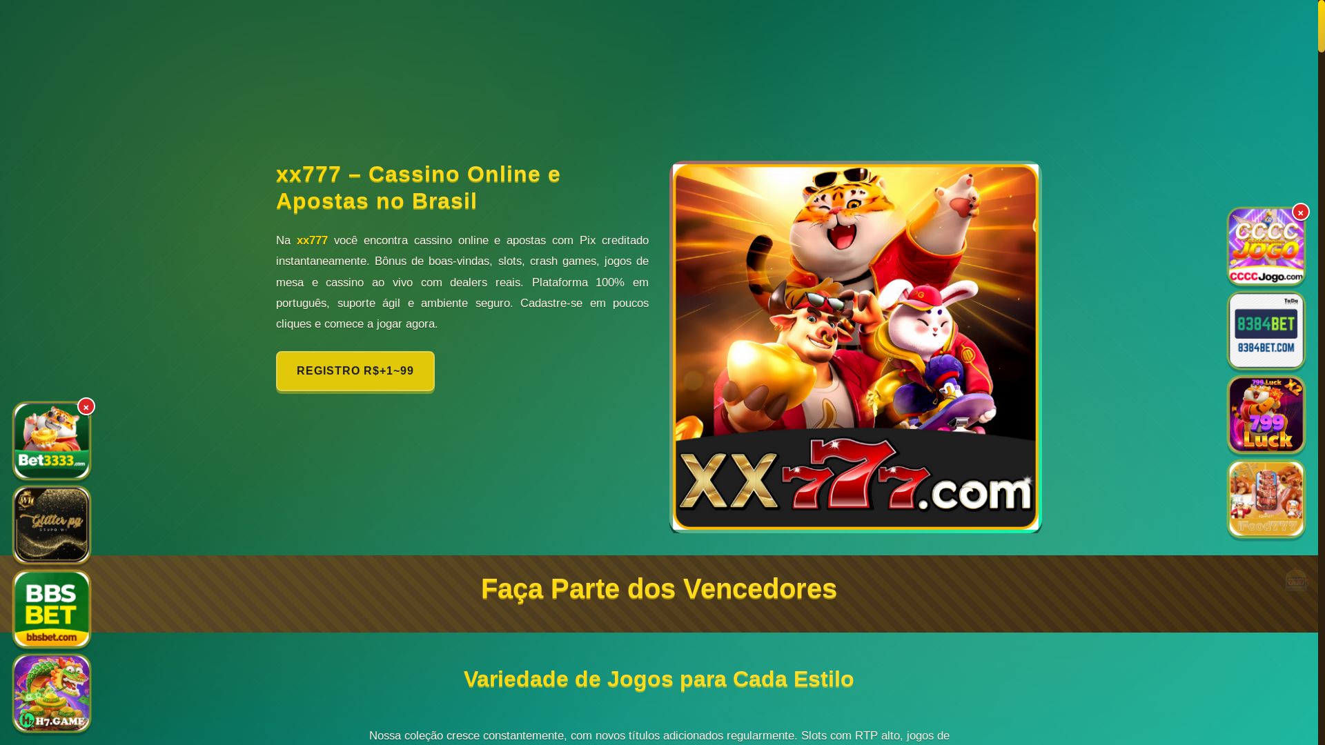 website screenshot of https://xx777cara.com/