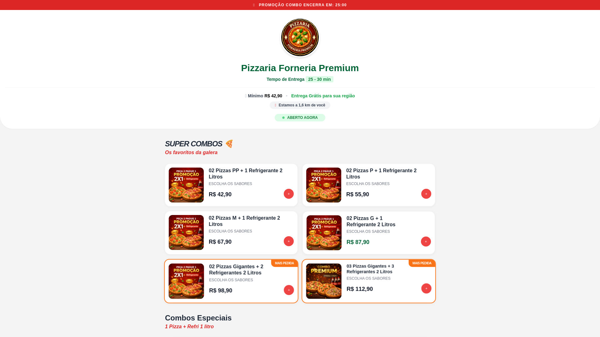 website screenshot of https://forneria-pizza-premium-iideal-com.pages.dev/