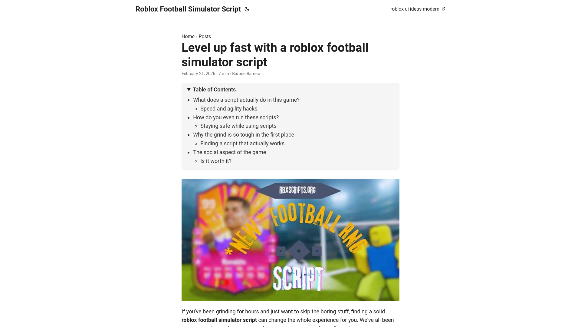 website screenshot of https://roblox-football-simulator-script.pages.dev/