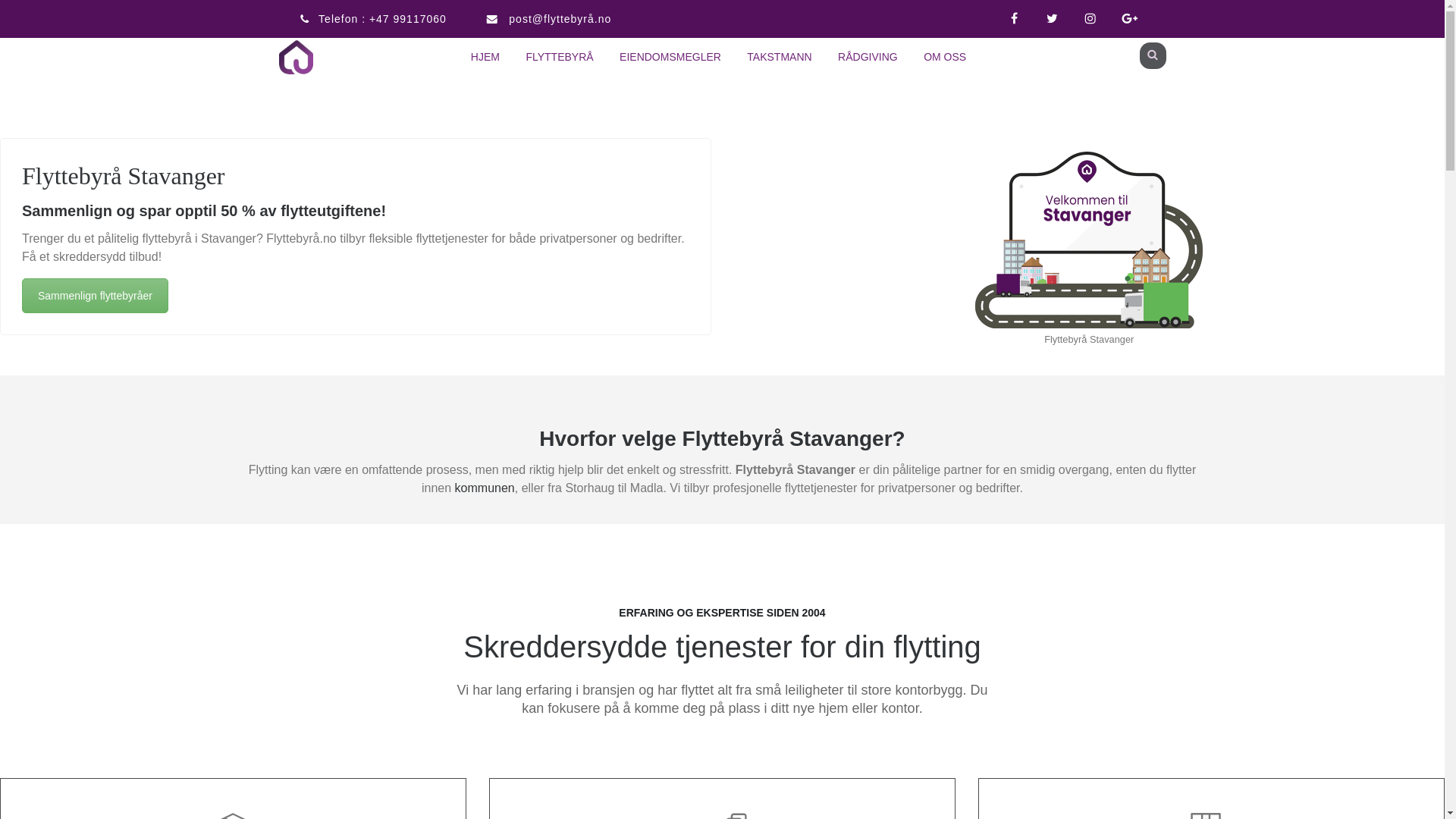 website screenshot of https://xn--flyttebyrstavanger-dub.no/