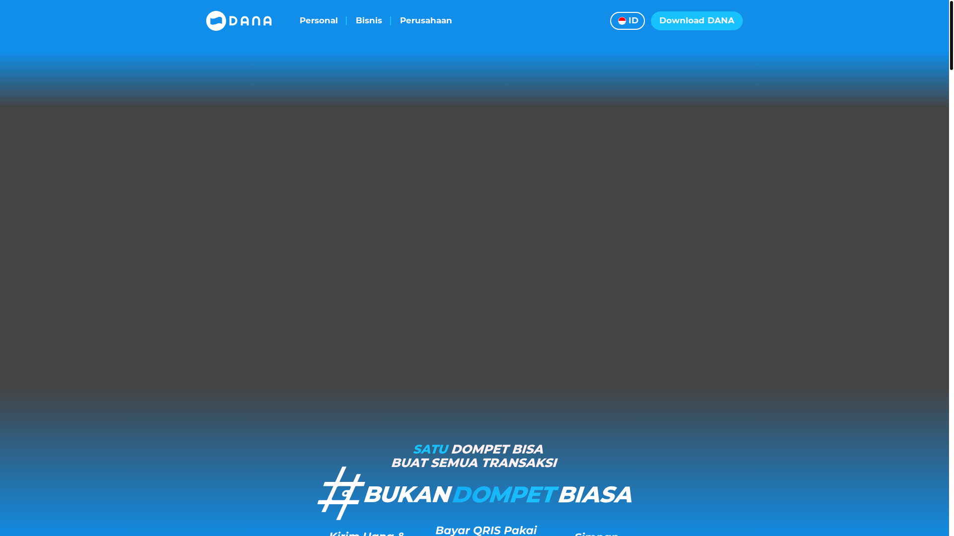 website screenshot of https://dana.id