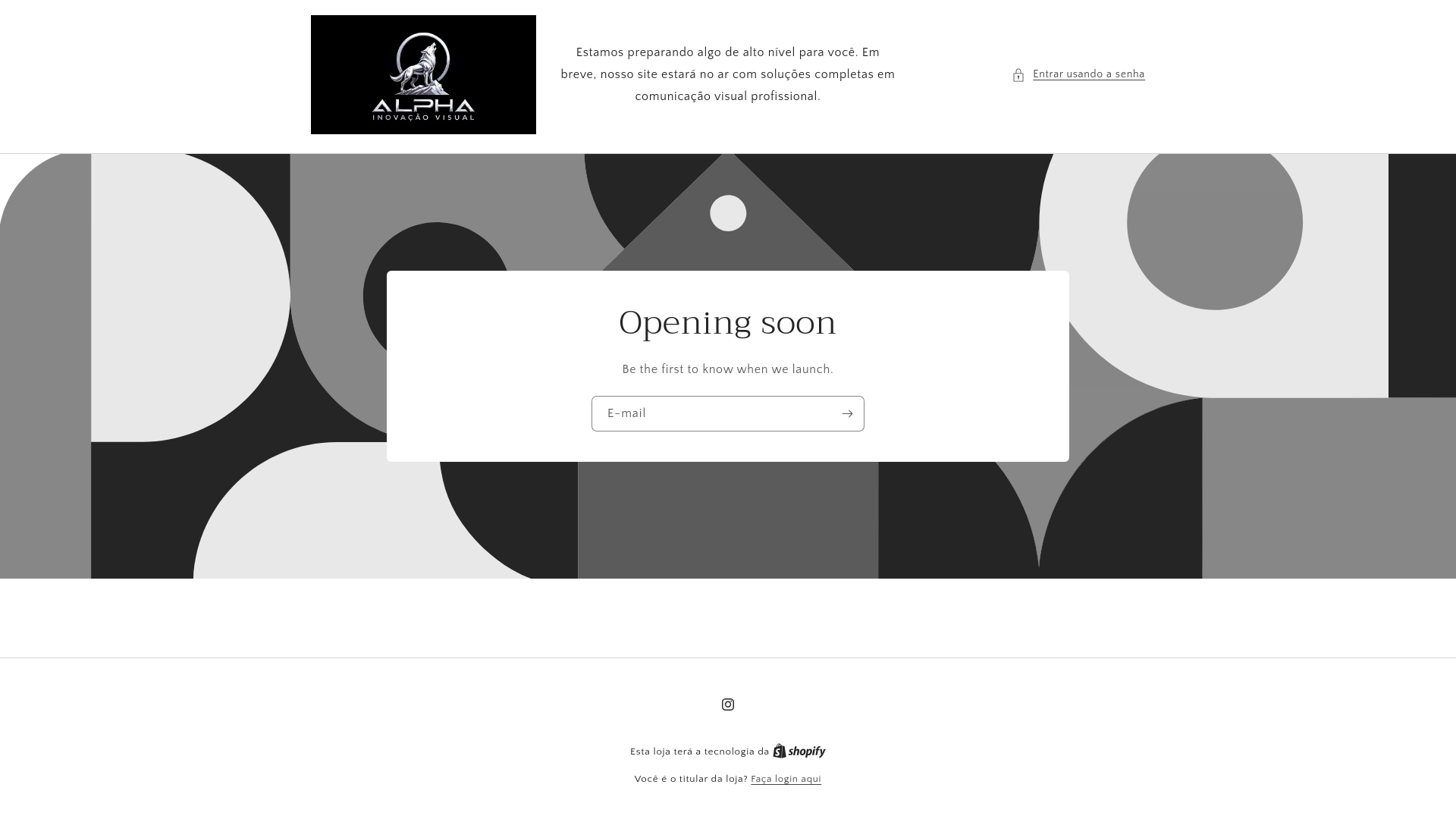 website screenshot of https://alphainovacaovisual.com.br/