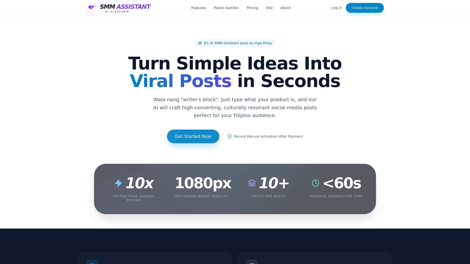 website screenshot of https://smmassistant.site/