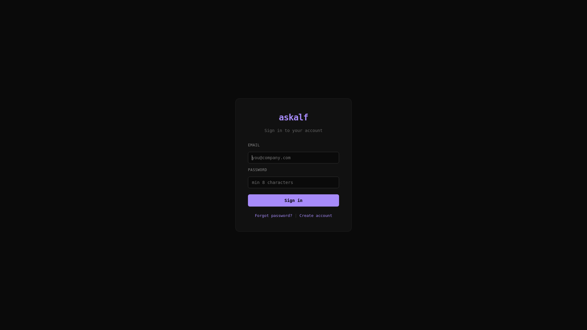 website screenshot of https://askalf-dashboard.pages.dev/
