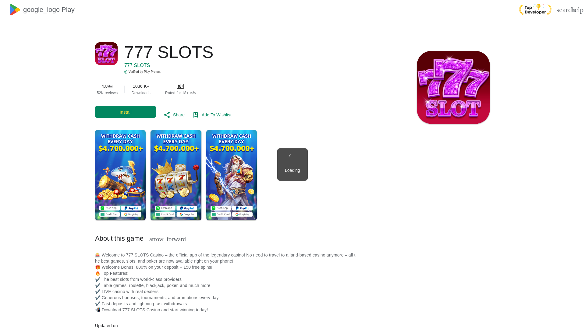 website screenshot of https://googleplay.wxka1k.shop