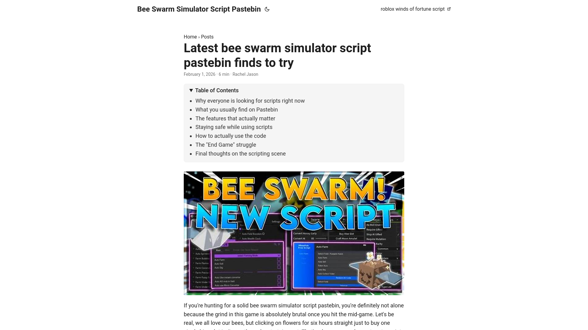 website screenshot of https://bee-swarm-simulator-script-pastebin.pages.dev/