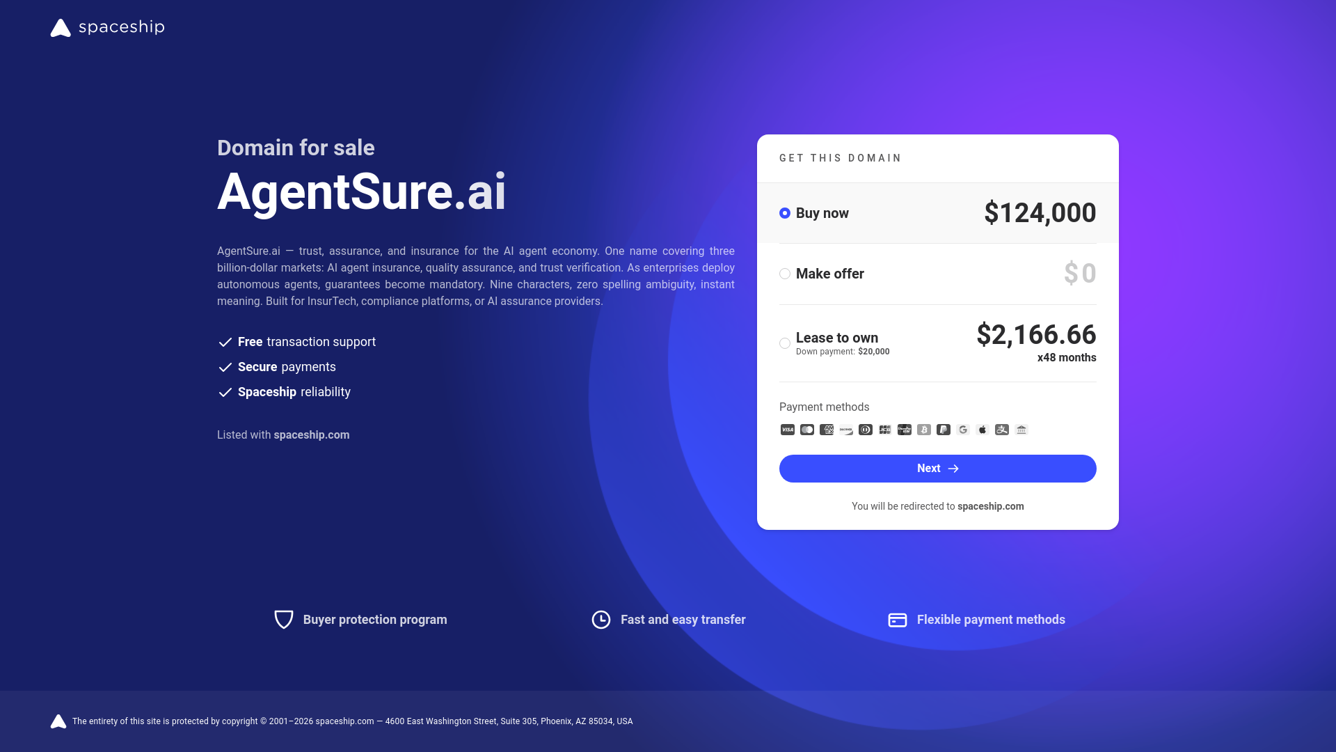 website screenshot of https://agentsure.ai/