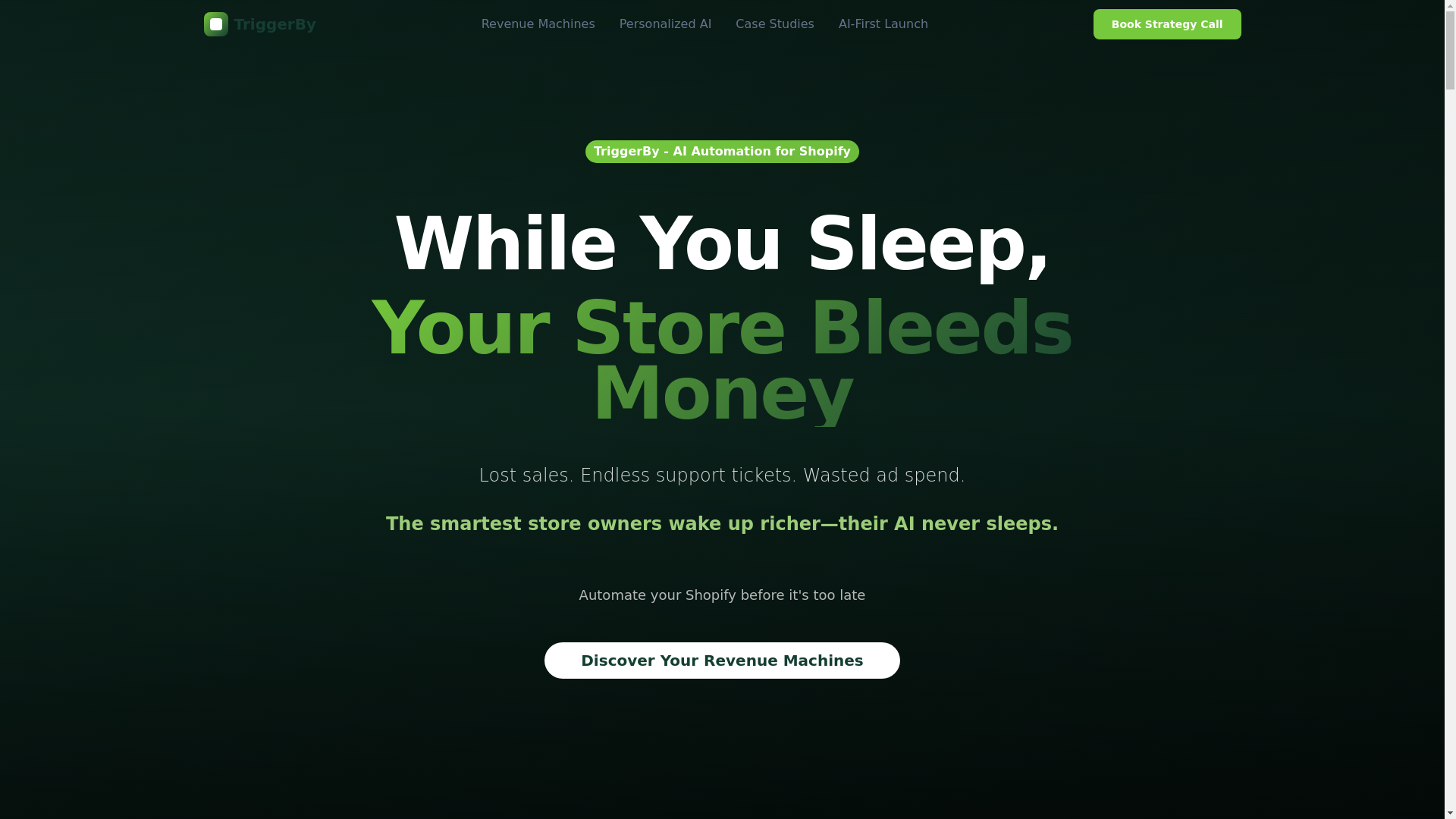 website screenshot of https://revenue-reign-ai.pages.dev/