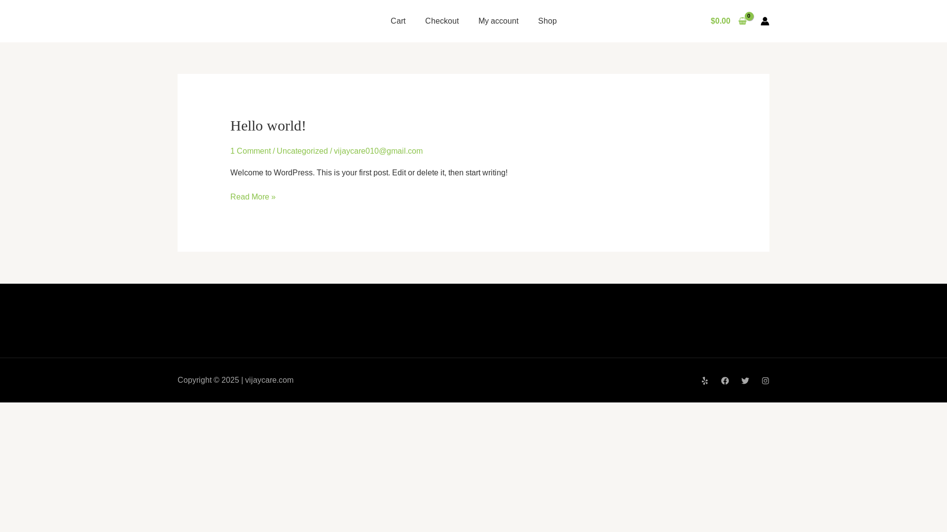 website screenshot of https://vijaycare.com/