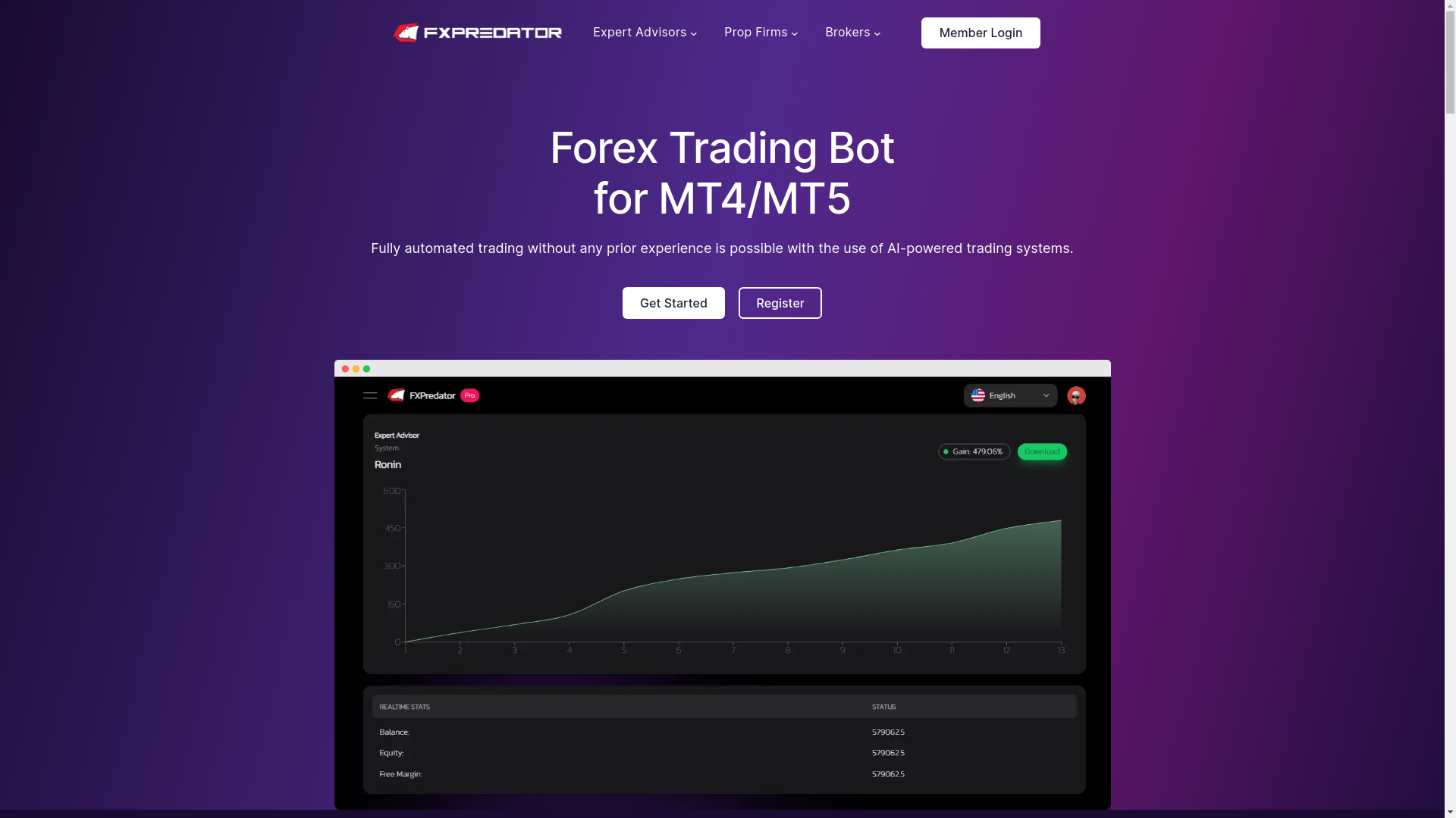 website screenshot of https://fxpredator-cloudflare-pages.pages.dev/