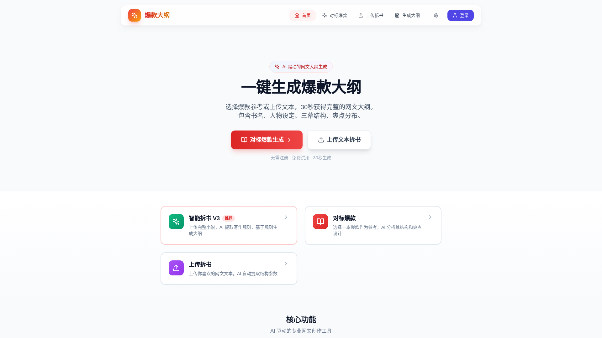 website screenshot of https://novel-outline.pages.dev/