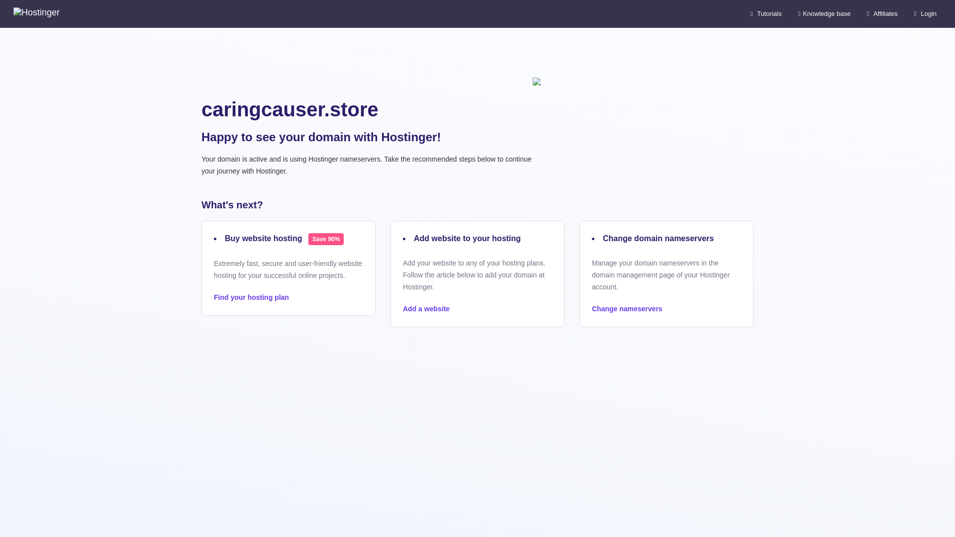 website screenshot of https://caringcauser.store/