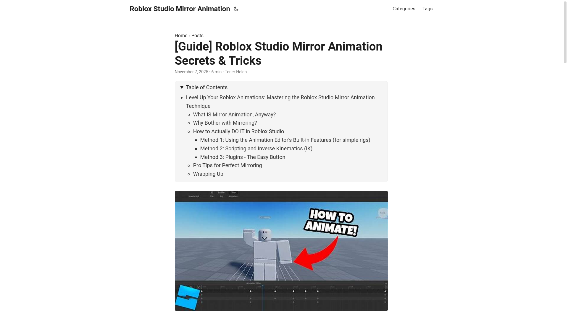 website screenshot of https://roblox-studio-mirror-animation.pages.dev/