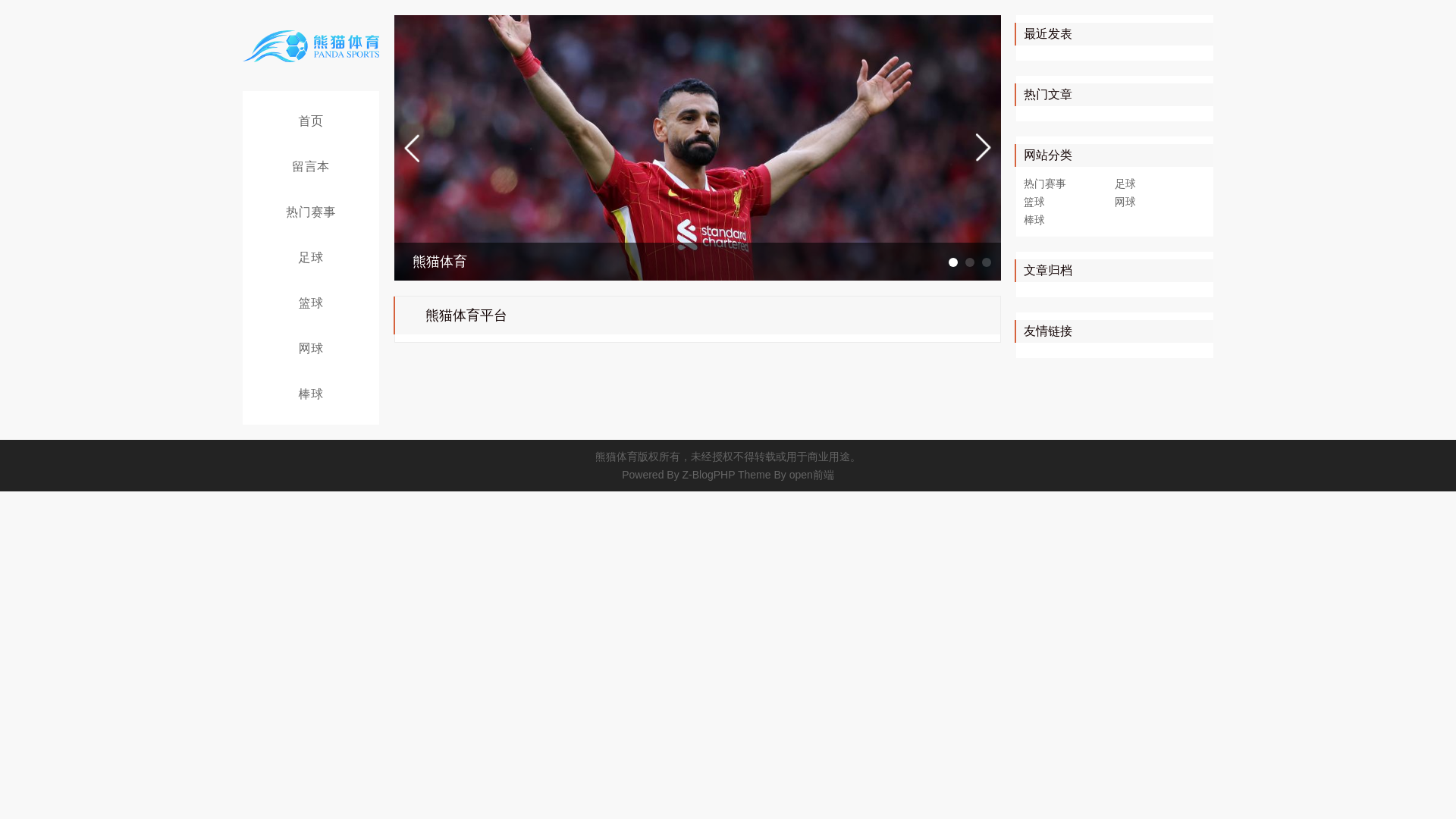 website screenshot of https://zn-panda-sports.com/