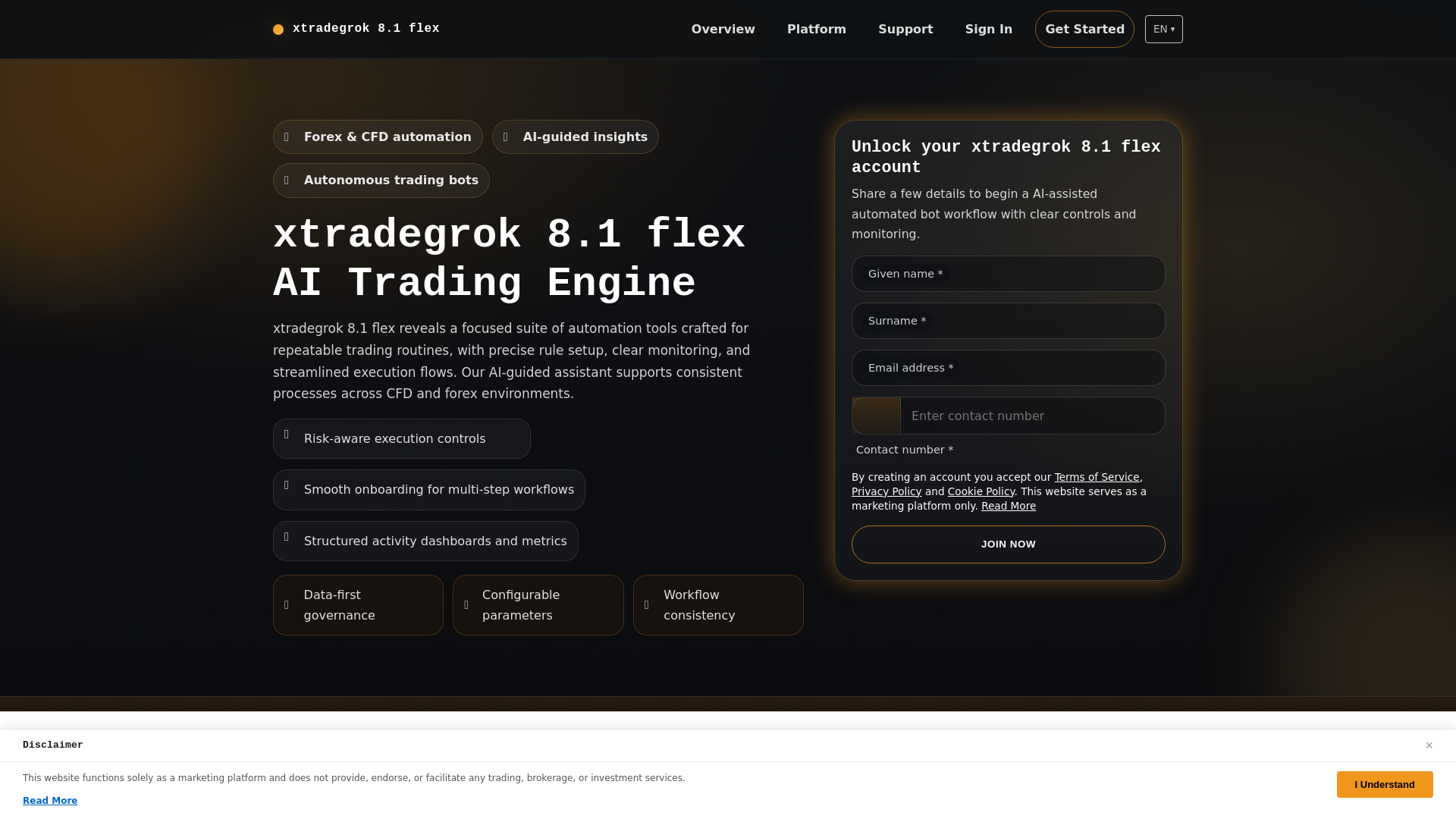 website screenshot of https://xtradegrok81flex-click.pages.dev/