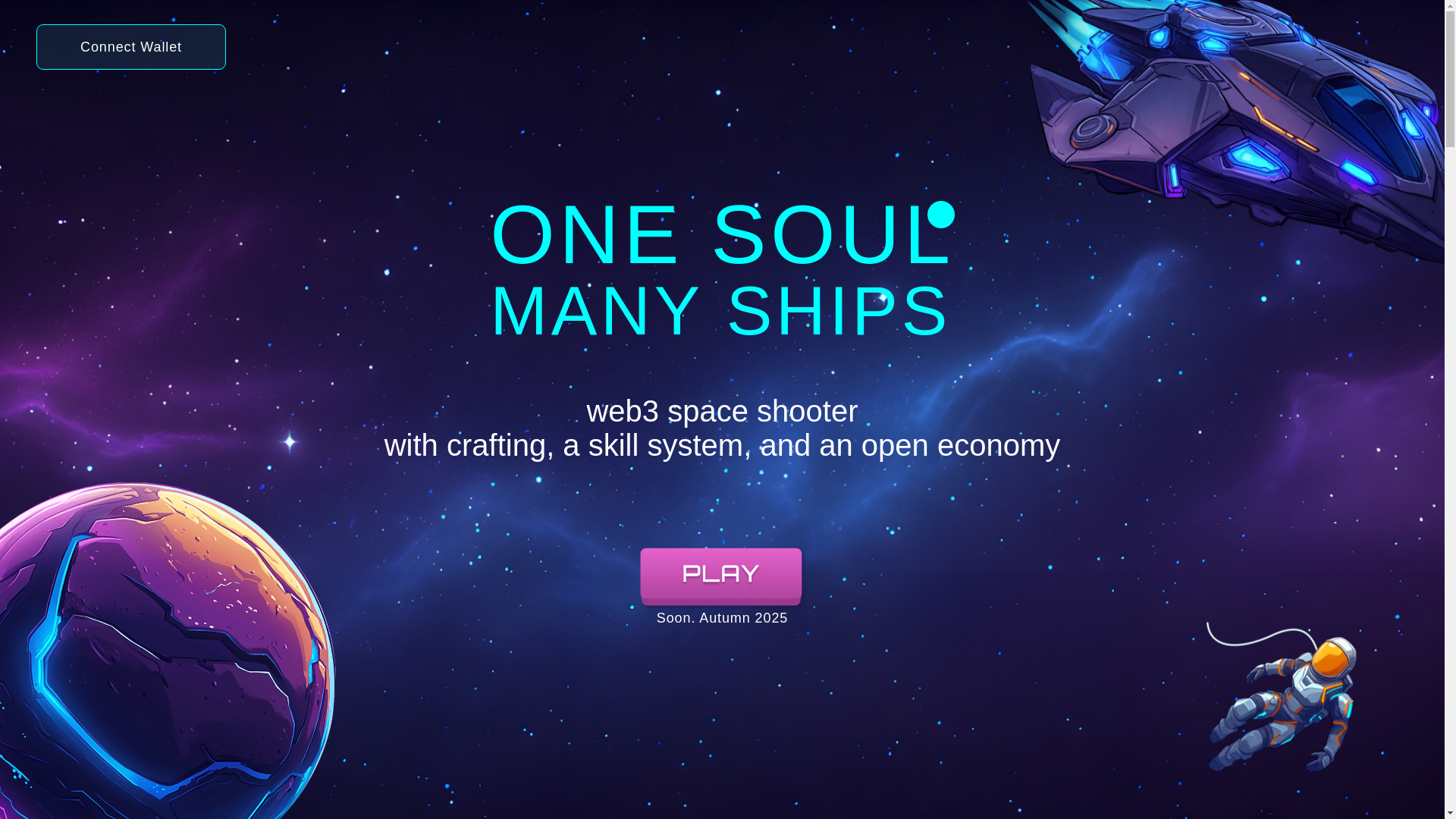 website screenshot of https://onesoulmanyships.xyz/