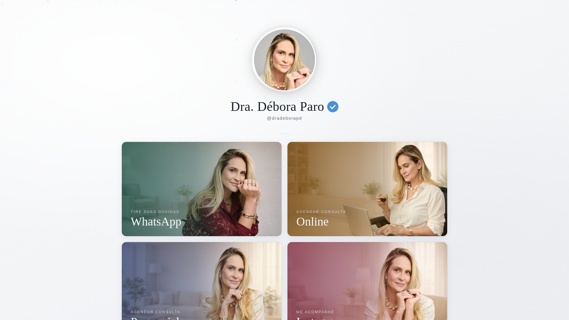 website screenshot of https://dradeboraparo.com.br/