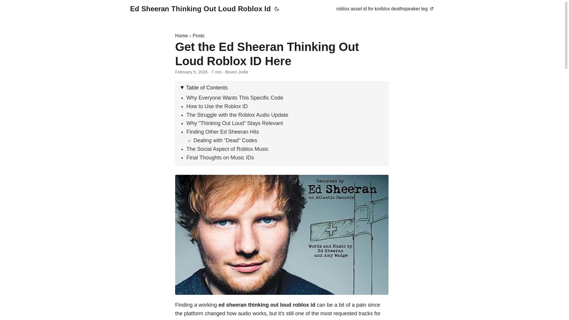 website screenshot of https://ed-sheeran-thinking-out-loud-roblox-id.pages.dev/