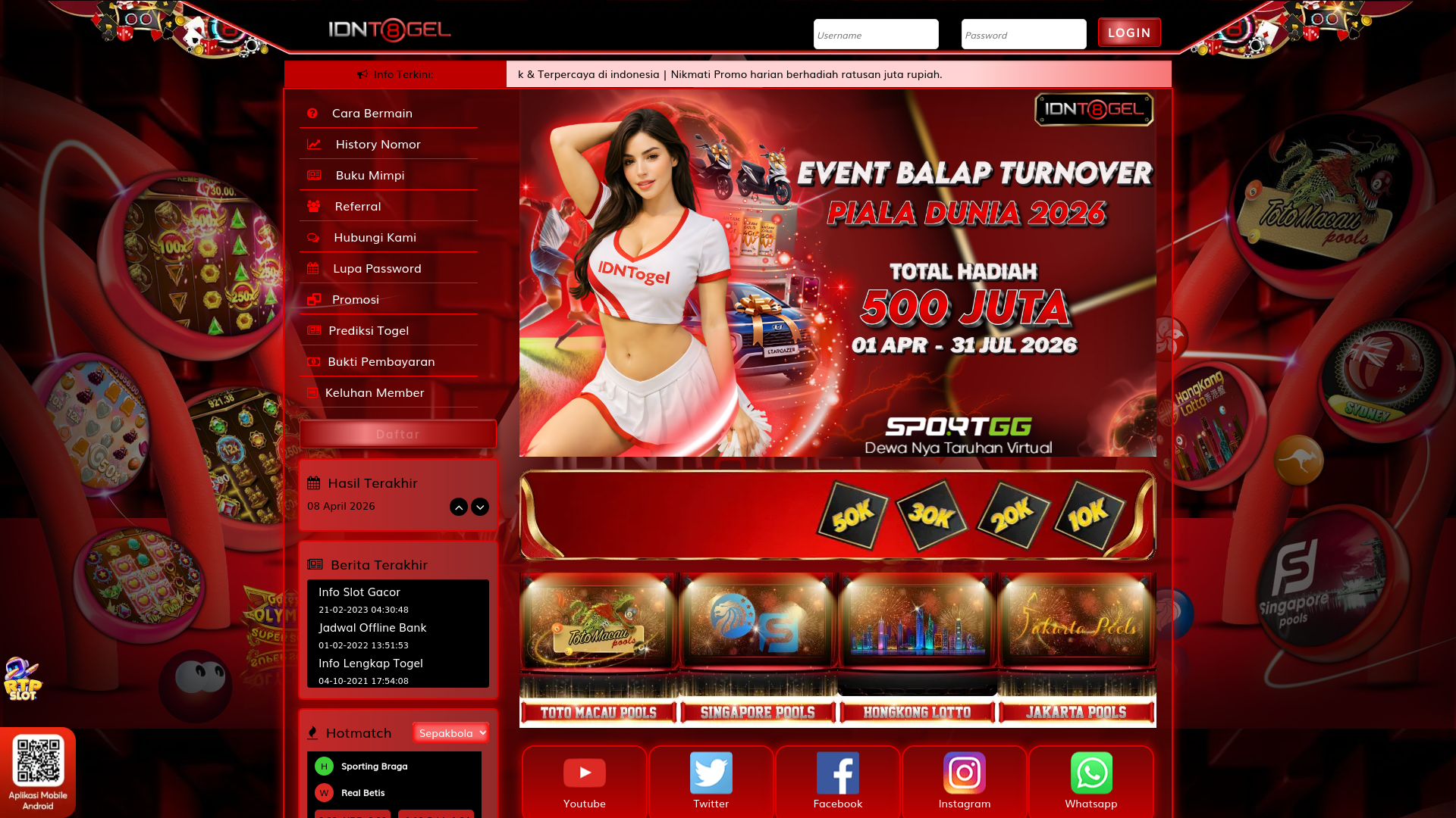 website screenshot of https://idntogel-singsabar.com/