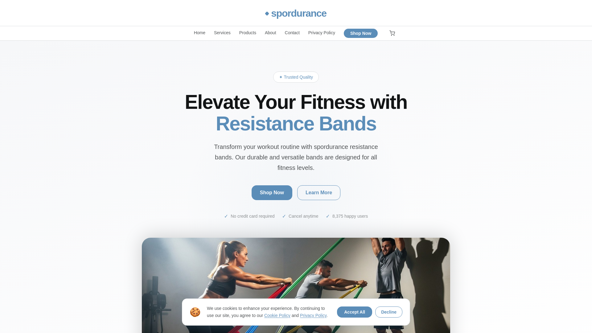 website screenshot of https://spordurance.com