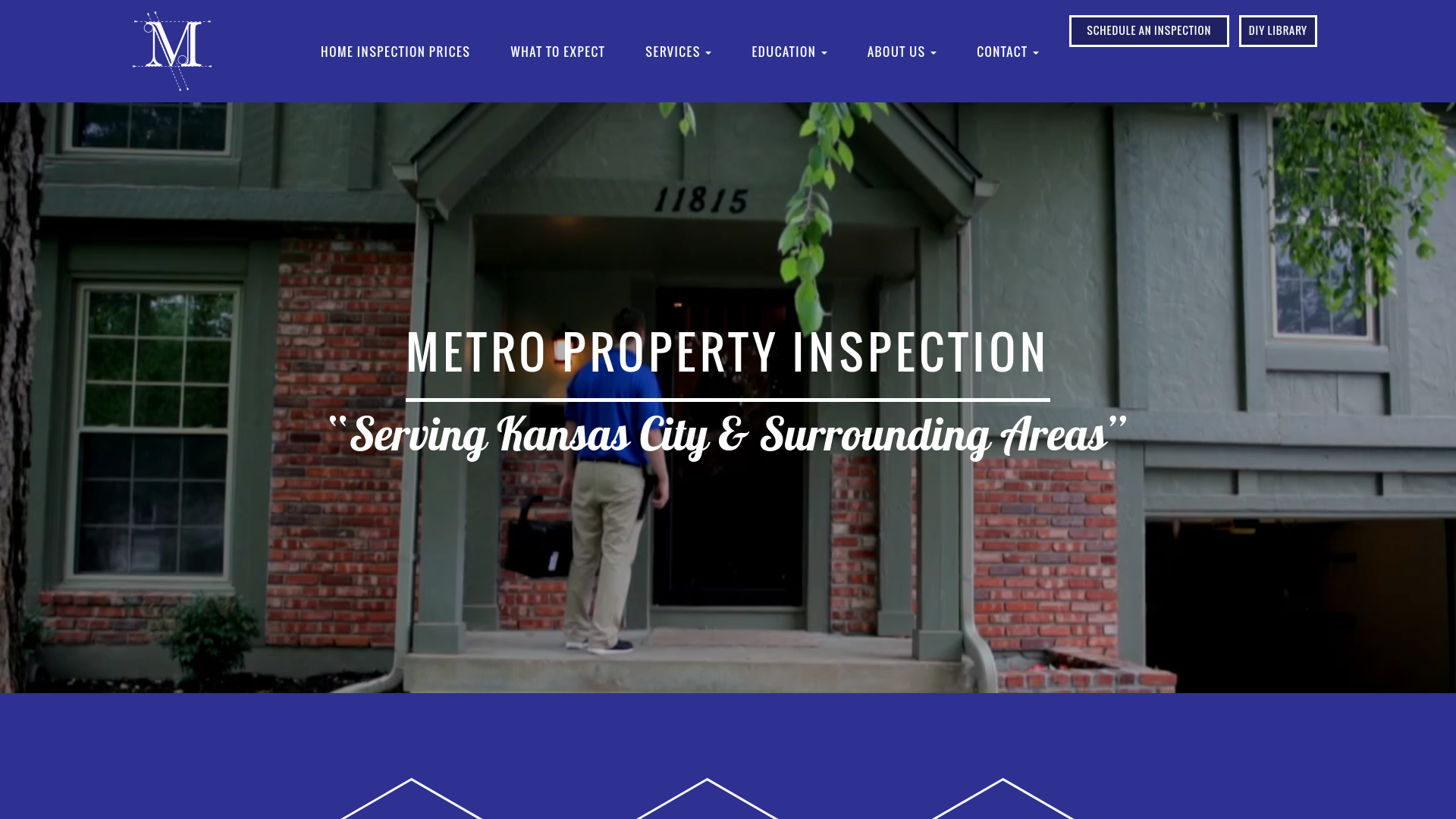 website screenshot of https://metropropertyinspection.ai