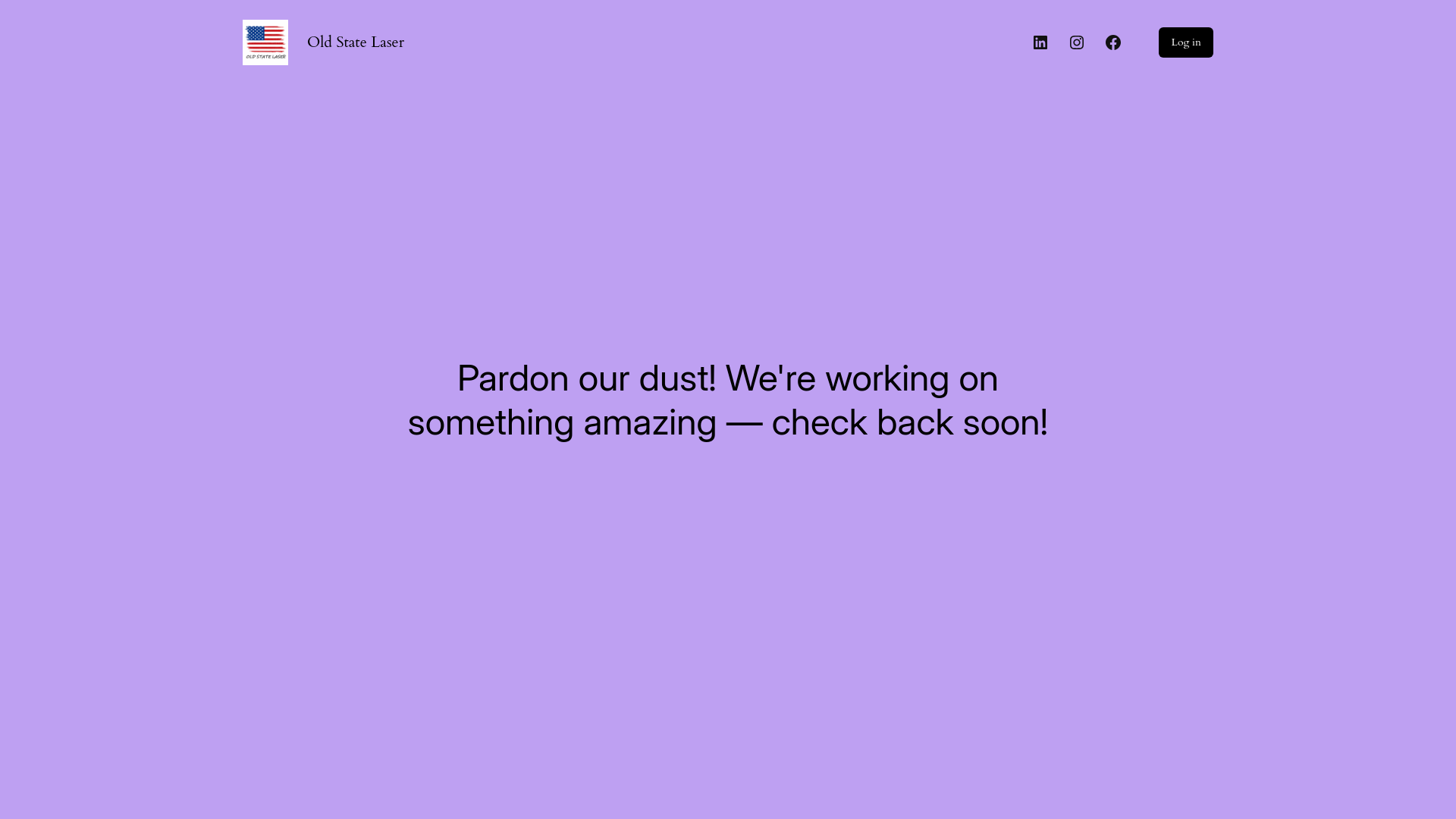 website screenshot of https://oldstatelaser.com