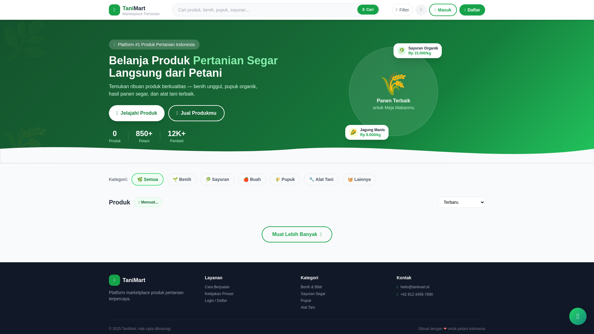 website screenshot of https://kilat-tani.pages.dev/