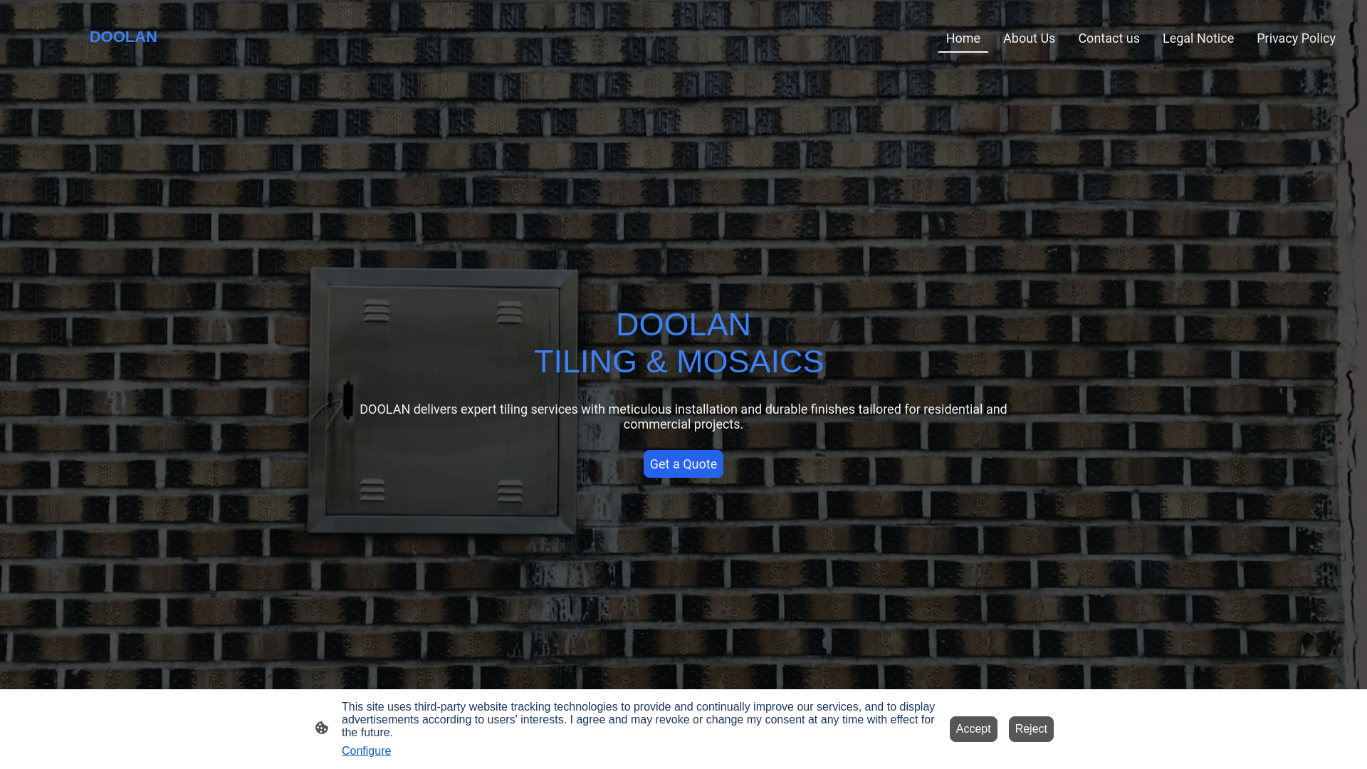 website screenshot of https://tilers-kent-london.co.uk