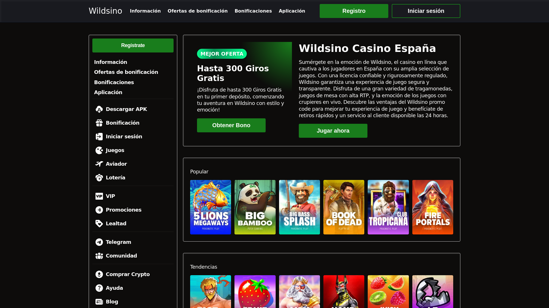 website screenshot of https://wildsinocasinoespana-com.pages.dev/