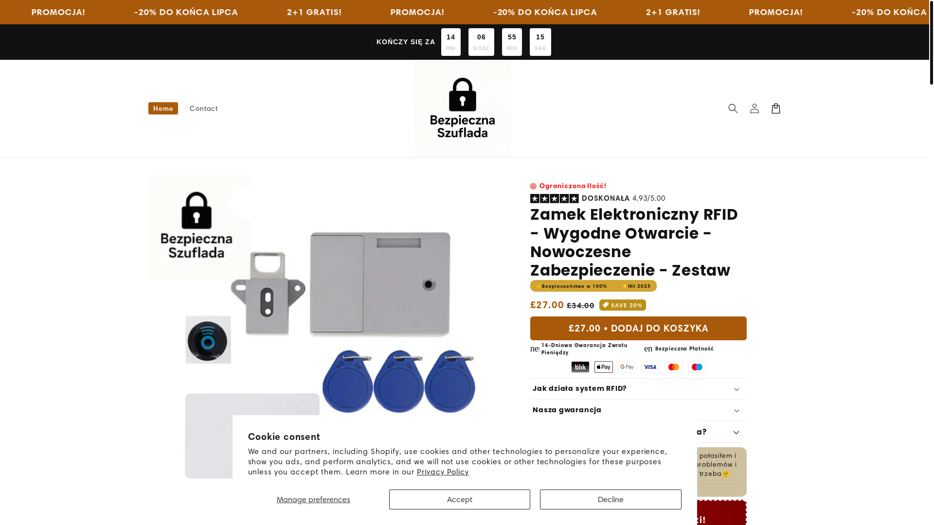 website screenshot of https://bezpiecznaszuflada.pl/