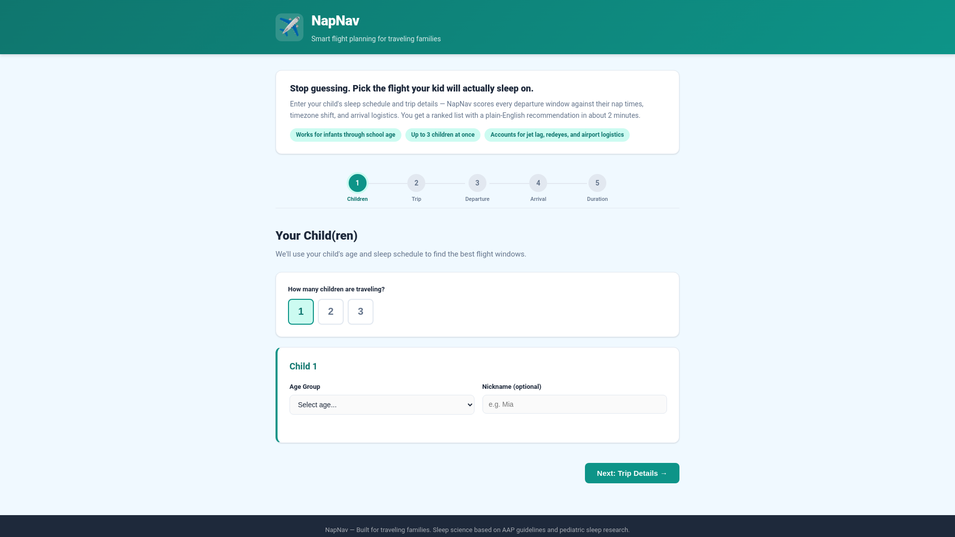 website screenshot of https://nap-n-fly.pages.dev/