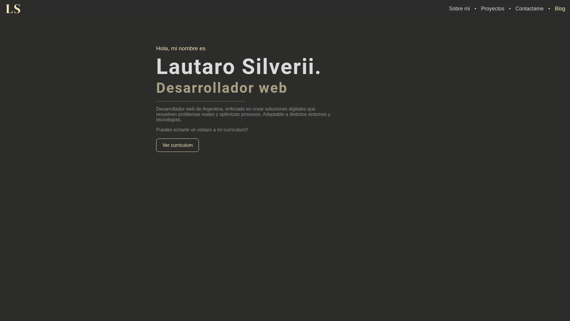 website screenshot of https://lautarosilverii.com.ar/