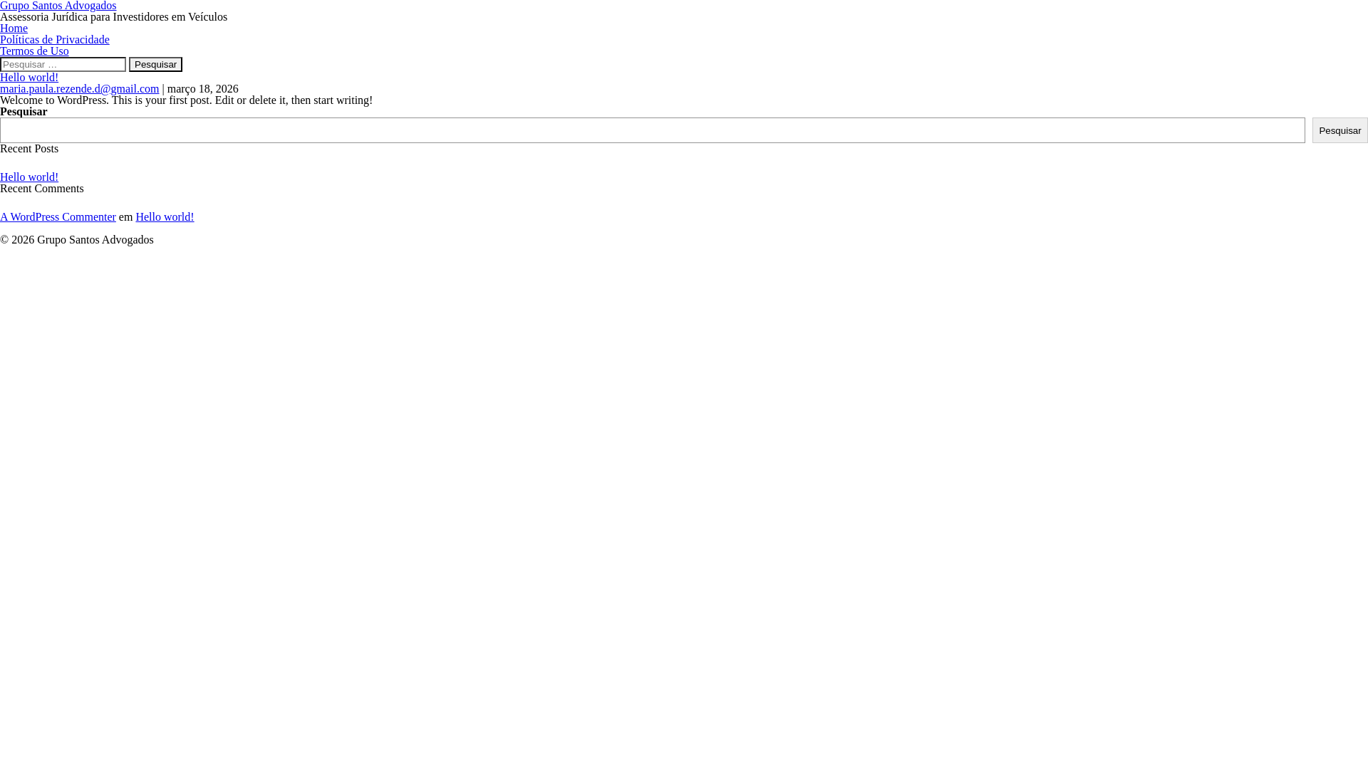 website screenshot of https://gruposantosadvogados.com/