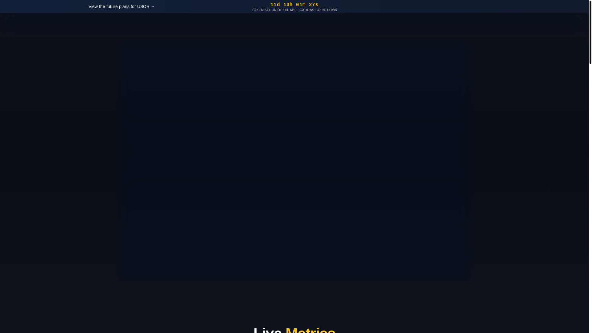 website screenshot of https://usor.finance/