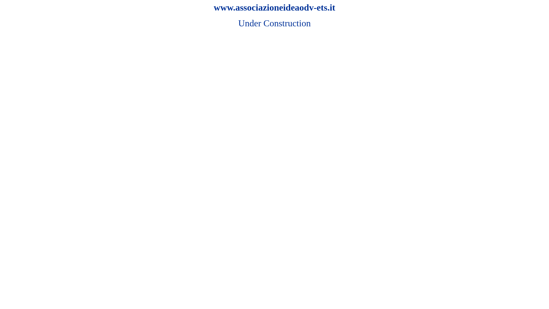 website screenshot of https://associazioneideaodv-ets.it