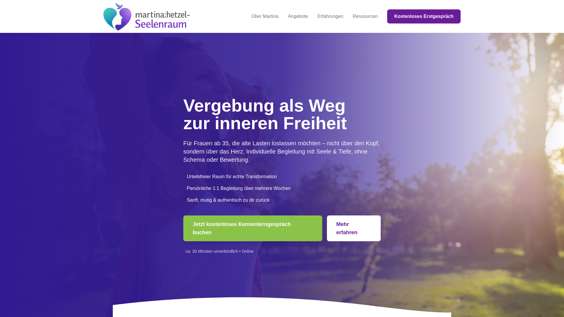 website screenshot of https://martinahetzel.de/